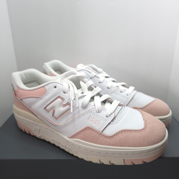New Balance Shoes - New Balance 550 Pink and White Sneakers 5.5y/7w